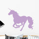 Galloping Purple Unicorn Silhouette Wall Decal