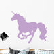 Galloping Purple Unicorn Silhouette Wall Decal
