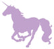 Galloping Purple Unicorn Silhouette Wall Decal