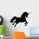 Jumping Black Unicorn Silhouette Wall Decal