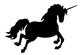Jumping Black Unicorn Silhouette Wall Decal