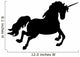 Jumping Black Unicorn Silhouette Wall Decal