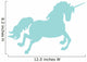 Jumping Blue Unicorn Silhouette Wall Decal