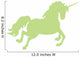 Jumping Green Unicorn Silhouette Wall Decal