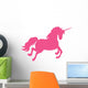 Jumping Hot Pink Unicorn Wall Decal