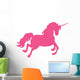 Jumping Hot Pink Unicorn Wall Decal