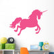 Jumping Hot Pink Unicorn Wall Decal