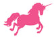 Jumping Hot Pink Unicorn Wall Decal