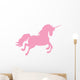 Jumping Pink Unicorn Silhouette Wall Decal