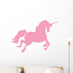 Jumping Pink Unicorn Silhouette Wall Decal