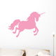 Jumping Pink Unicorn Silhouette Wall Decal