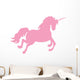 Jumping Pink Unicorn Silhouette Wall Decal