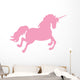 Jumping Pink Unicorn Silhouette Wall Decal