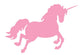 Jumping Pink Unicorn Silhouette Wall Decal