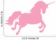 Jumping Pink Unicorn Silhouette Wall Decal
