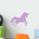 Jumping Purple Unicorn Silhouette Wall Decal