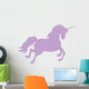 Jumping Purple Unicorn Silhouette Wall Decal