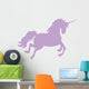 Jumping Purple Unicorn Silhouette Wall Decal