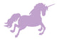 Jumping Purple Unicorn Silhouette Wall Decal
