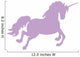 Jumping Purple Unicorn Silhouette Wall Decal