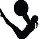 Aerobic Fitness Silhouette Wall Decal