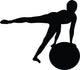 Aerobic Fitness Silhouette Wall Decal