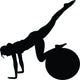 Aerobic Fitness Silhouette Wall Decal
