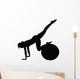 Aerobic Fitness Silhouette Wall Decal