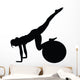 Aerobic Fitness Silhouette Wall Decal
