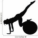 Aerobic Fitness Silhouette Wall Decal