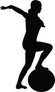 Aerobic Fitness Silhouette Wall Decal