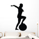Aerobic Fitness Silhouette Wall Decal