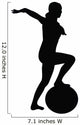 Aerobic Fitness Silhouette Wall Decal