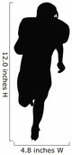 Running Back Football Silhouette Wall Decal