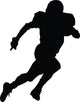 Running Football Silhouette Wall Decal