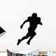 Running Football Silhouette Wall Decal