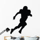 Running Football Silhouette Wall Decal