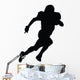 Running Football Silhouette Wall Decal