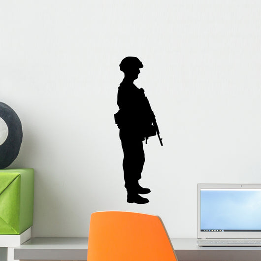Military Silhouette Wall Decal