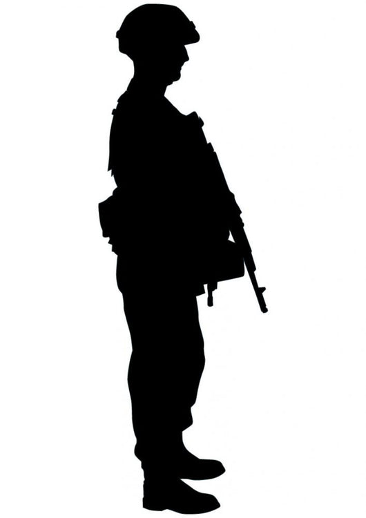 Military Silhouette Wall Decal