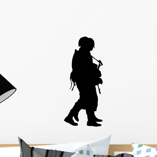 Military Soldier Silhouette Wall Decal