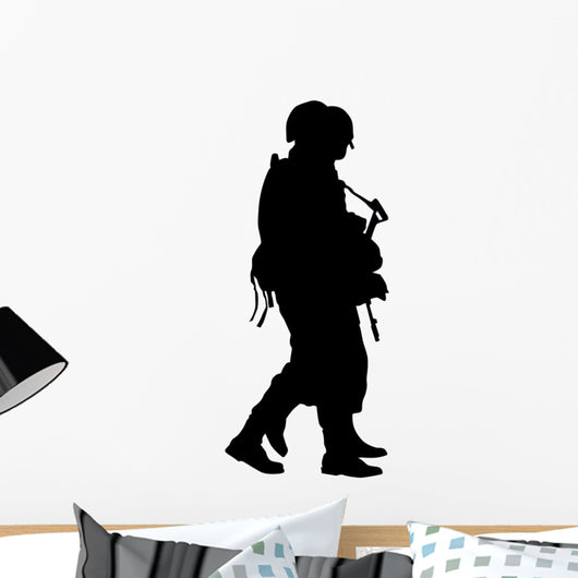 Military Soldier Silhouette Wall Decal