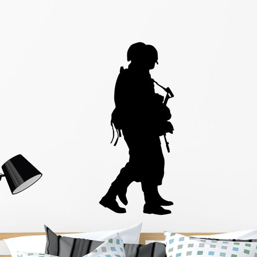 Military Soldier Silhouette Wall Decal