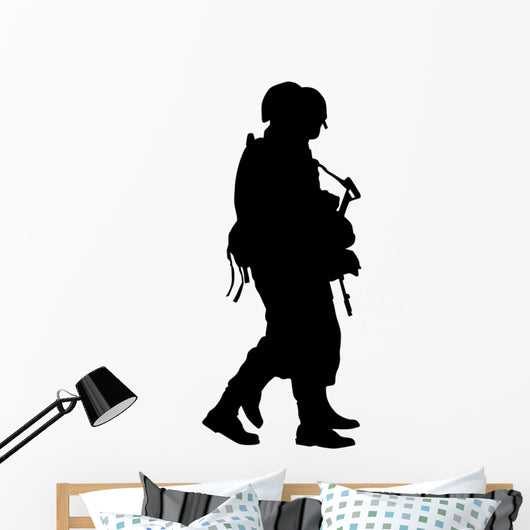 Military Soldier Silhouette Wall Decal