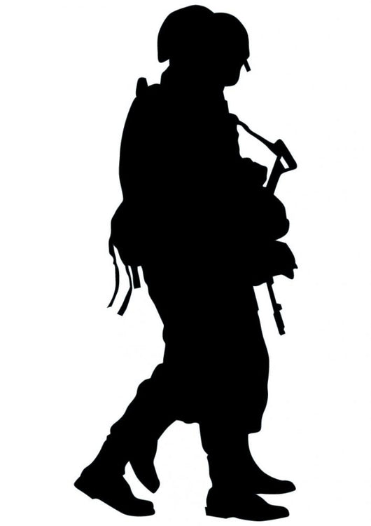 Military Soldier Silhouette Wall Decal