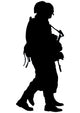 Military Soldier Silhouette Wall Decal