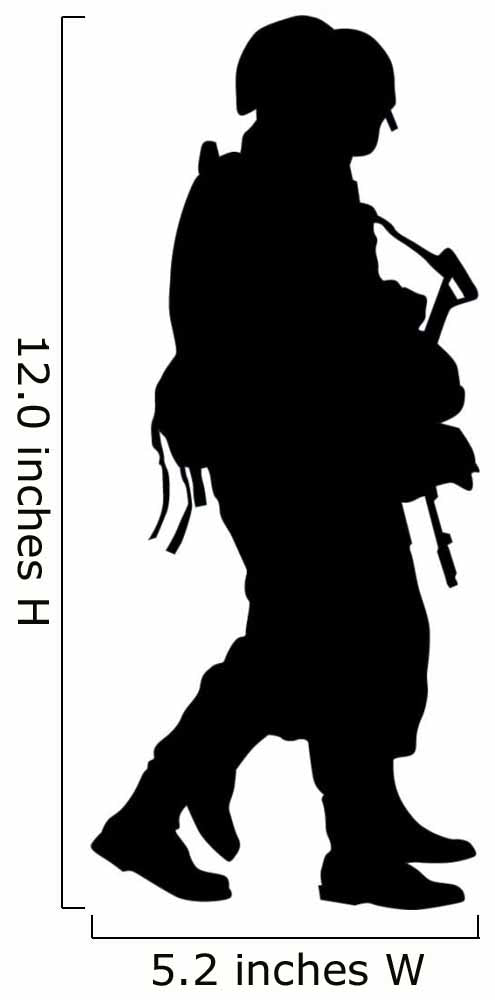 Military Soldier Silhouette Wall Decal
