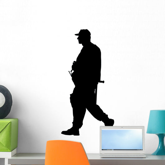 Military Soldier Patrol Silhouette Wall Decal