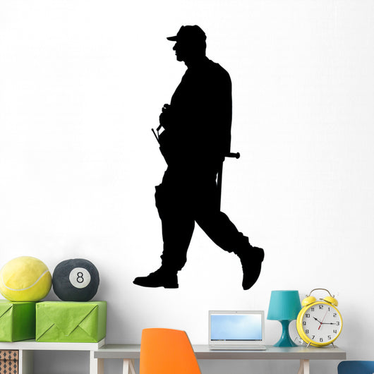Military Soldier Patrol Silhouette Wall Decal