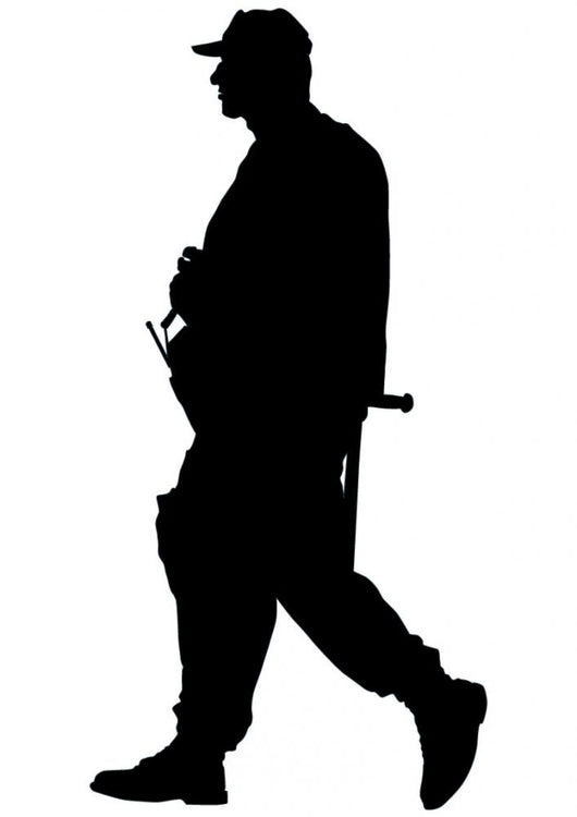 Military Soldier Patrol Silhouette Wall Decal